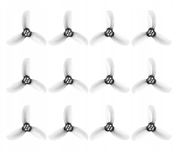 BetaFPV Gemfan D2.2-3B3 (1.5mm) Clear Grey - potrójne śmigła (12szt) - 1593790 - zdjęcie